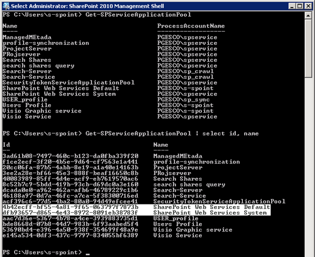 Search Program Pool How to get the name of the application pools when they are using GUIDs ...